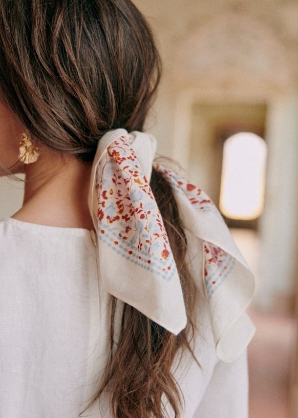 french hair scarf from sezane
