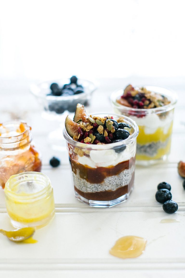 jammy chia & yogurt parfaits