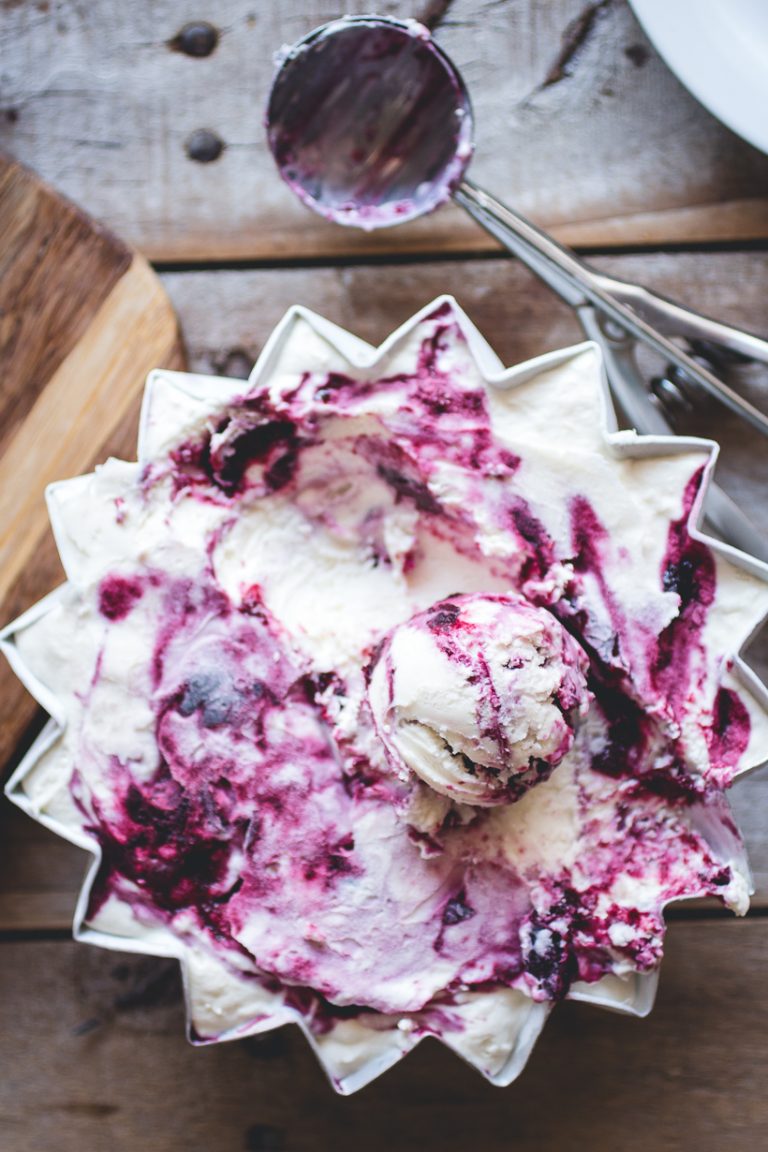 No-Churn Cherry Cheesecake Ice Cream