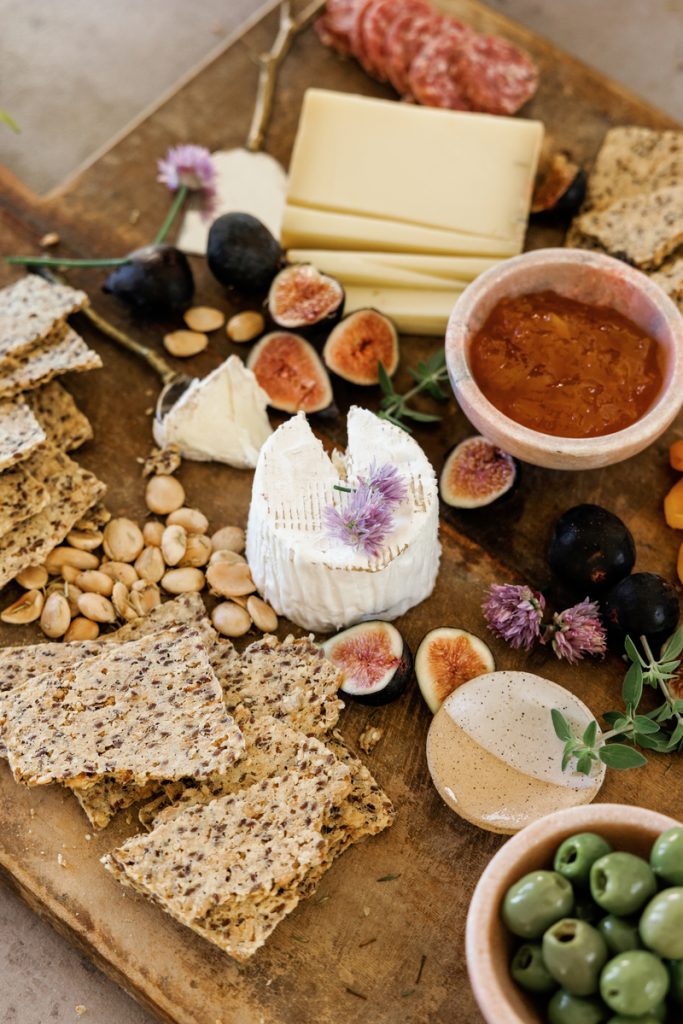 French overhead cheese board