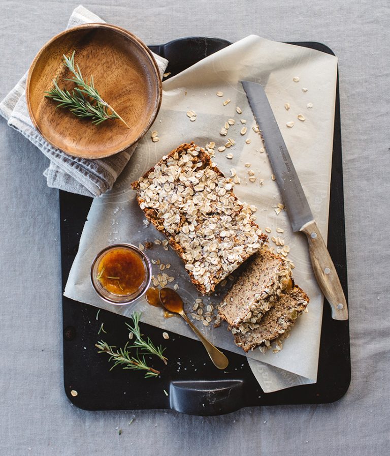 rosemary and apple zucchini bread with ginger