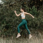 Woman running outside_intermittent fasting and gut health