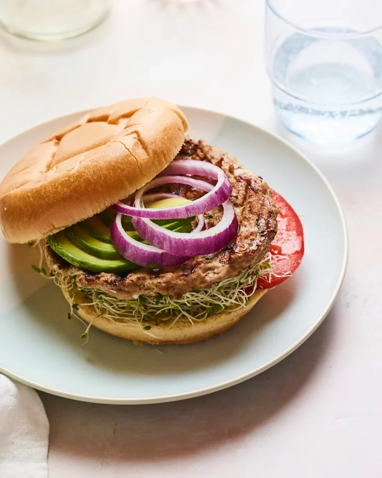 Spinach and feta turkey burger