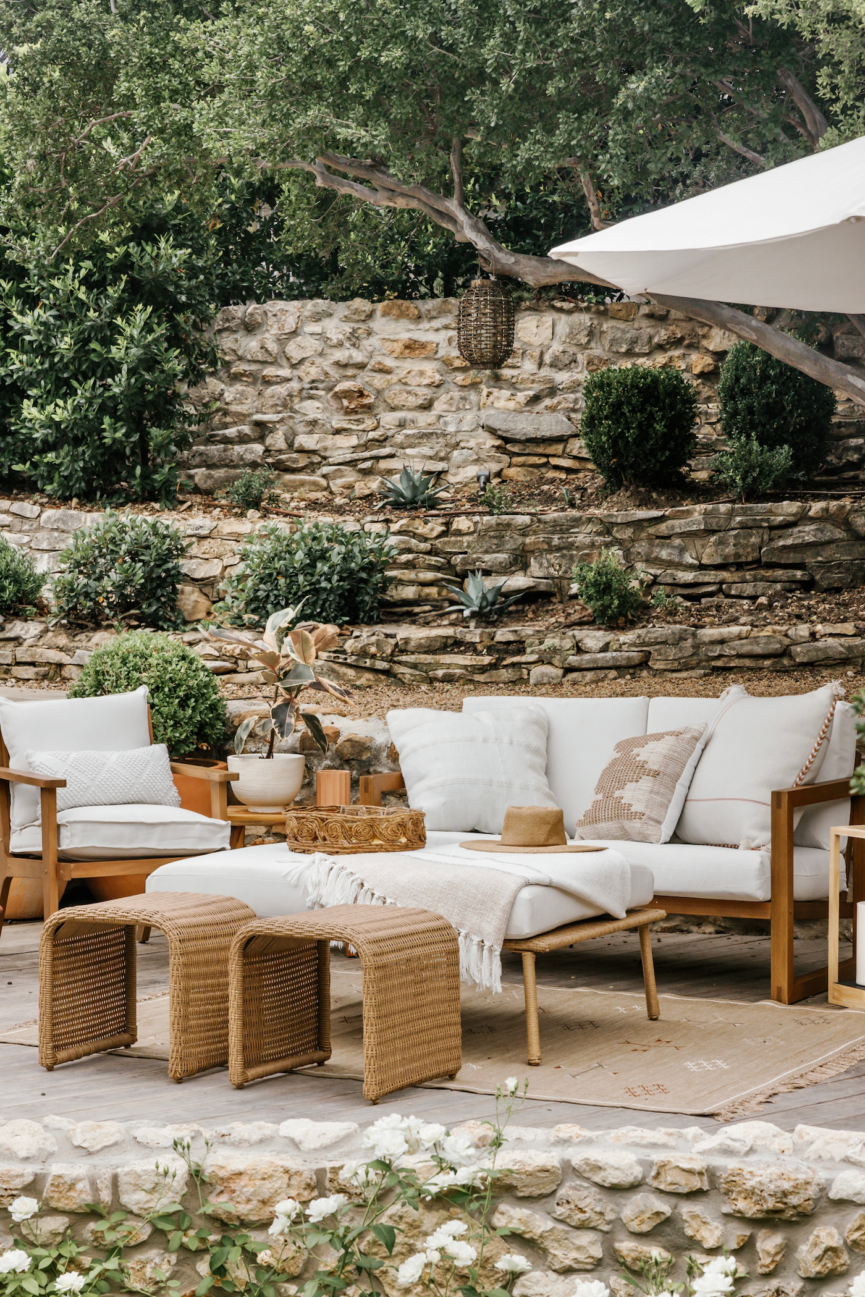 Modern backyard design outdoor furniture set