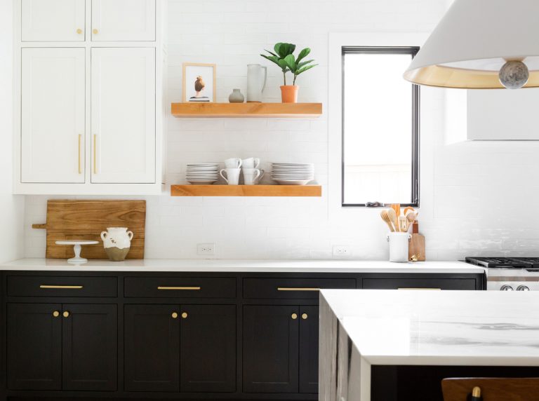 Ashley Robertson's waterfall kitchen island