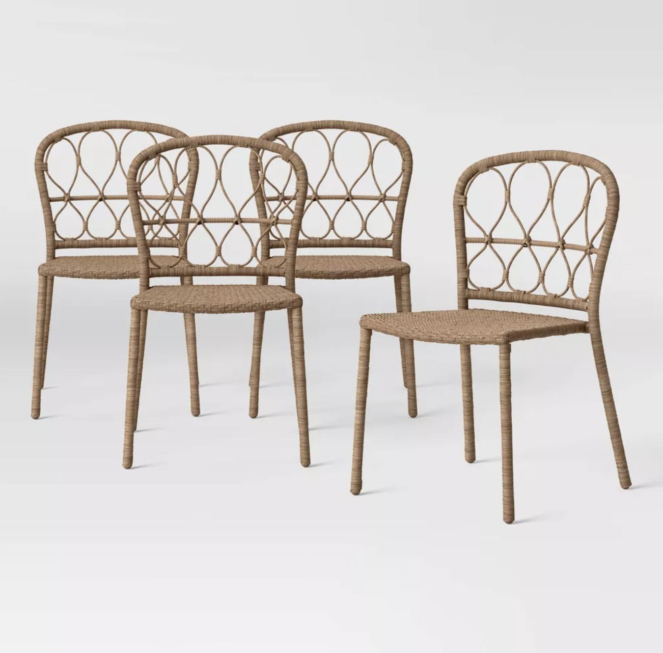 Britanna 4pk Wicker Rattan Chairs