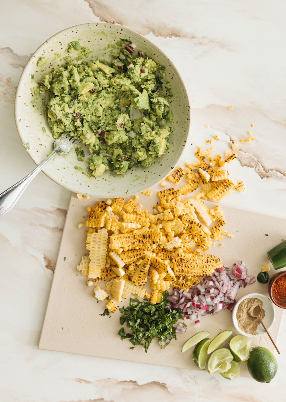 Bhutta street corn guacamole.