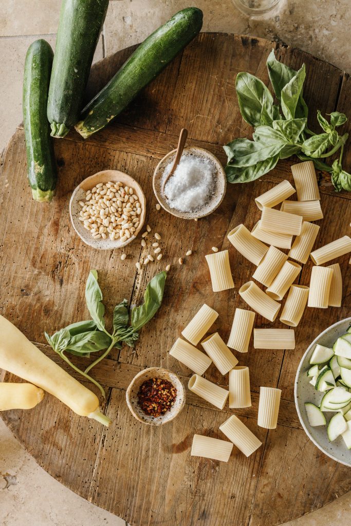 summer squash zucchini pasta