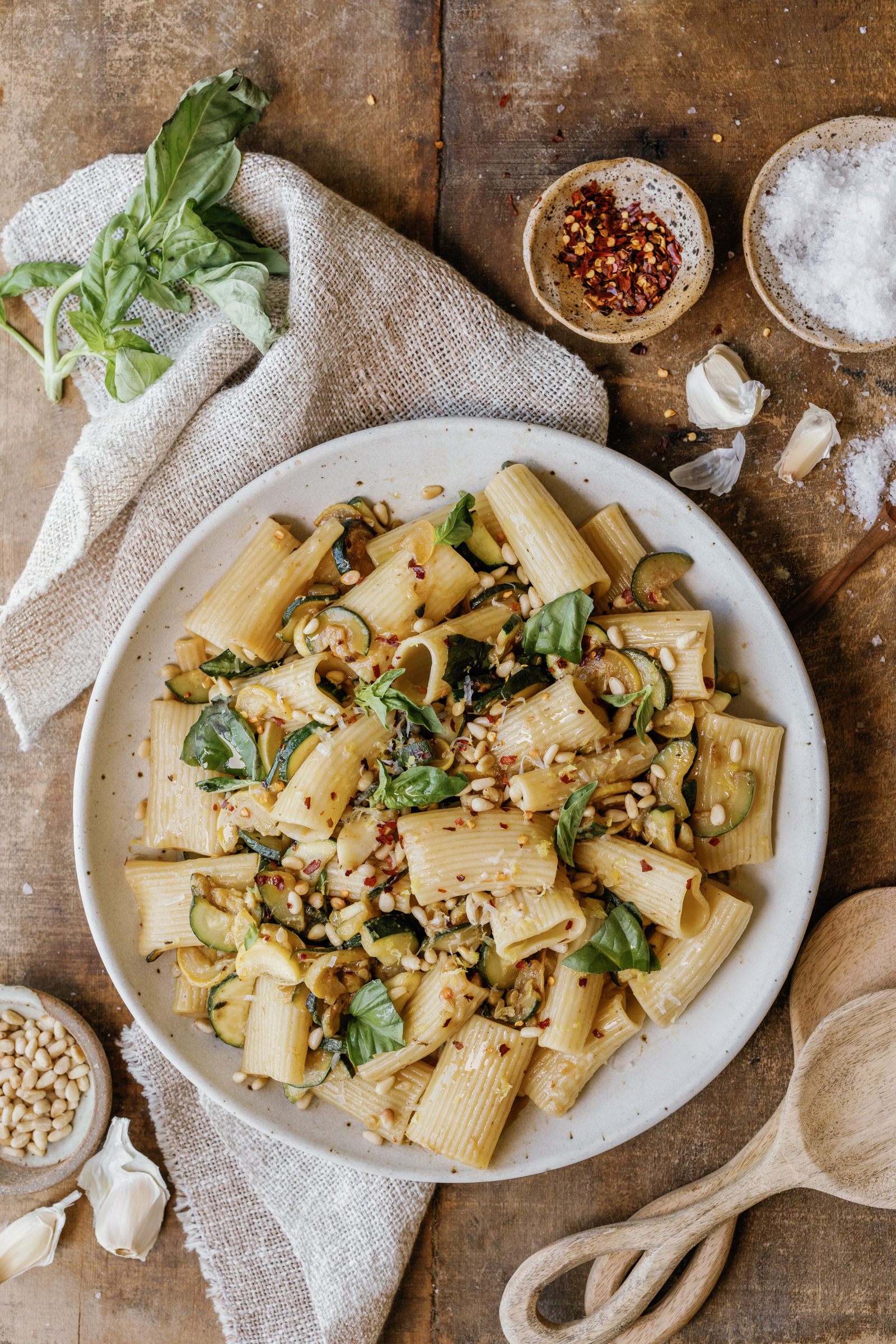 summer squash zucchini pasta