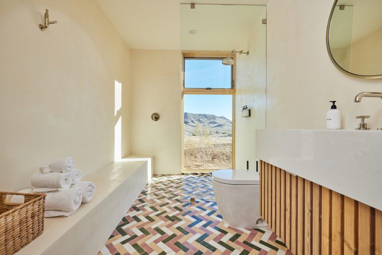 Modern white bathroom.