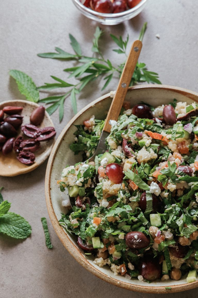 Mediterranean grain bowl.