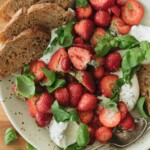 summer strawberry caprese salad