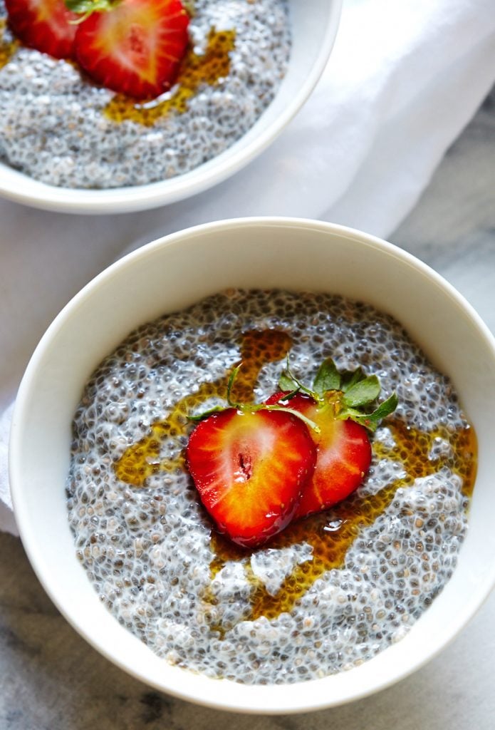 Vanilla Chia Pudding With Chestnut Honey & Berries