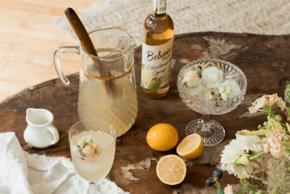 Rose elderflower lemonade.