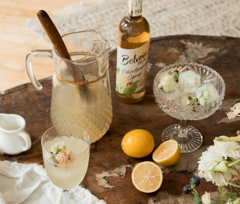 Gin and Tonic with Elderflower and Lemon - A Grateful Meal