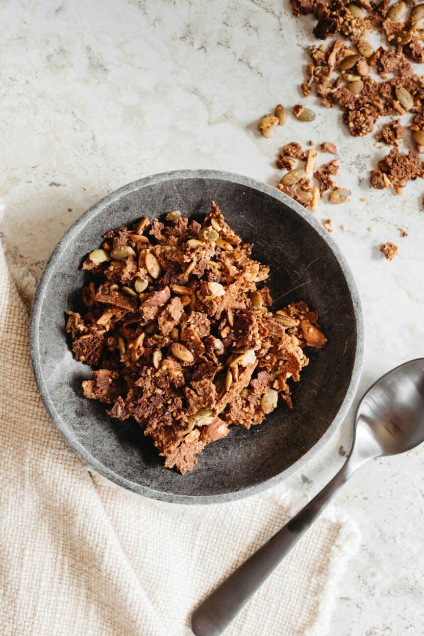 Receita de granola sem grãos