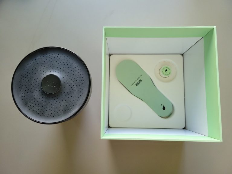 Unboxing the Jolie Shower Head filter.