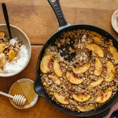 peach oatmeal bake