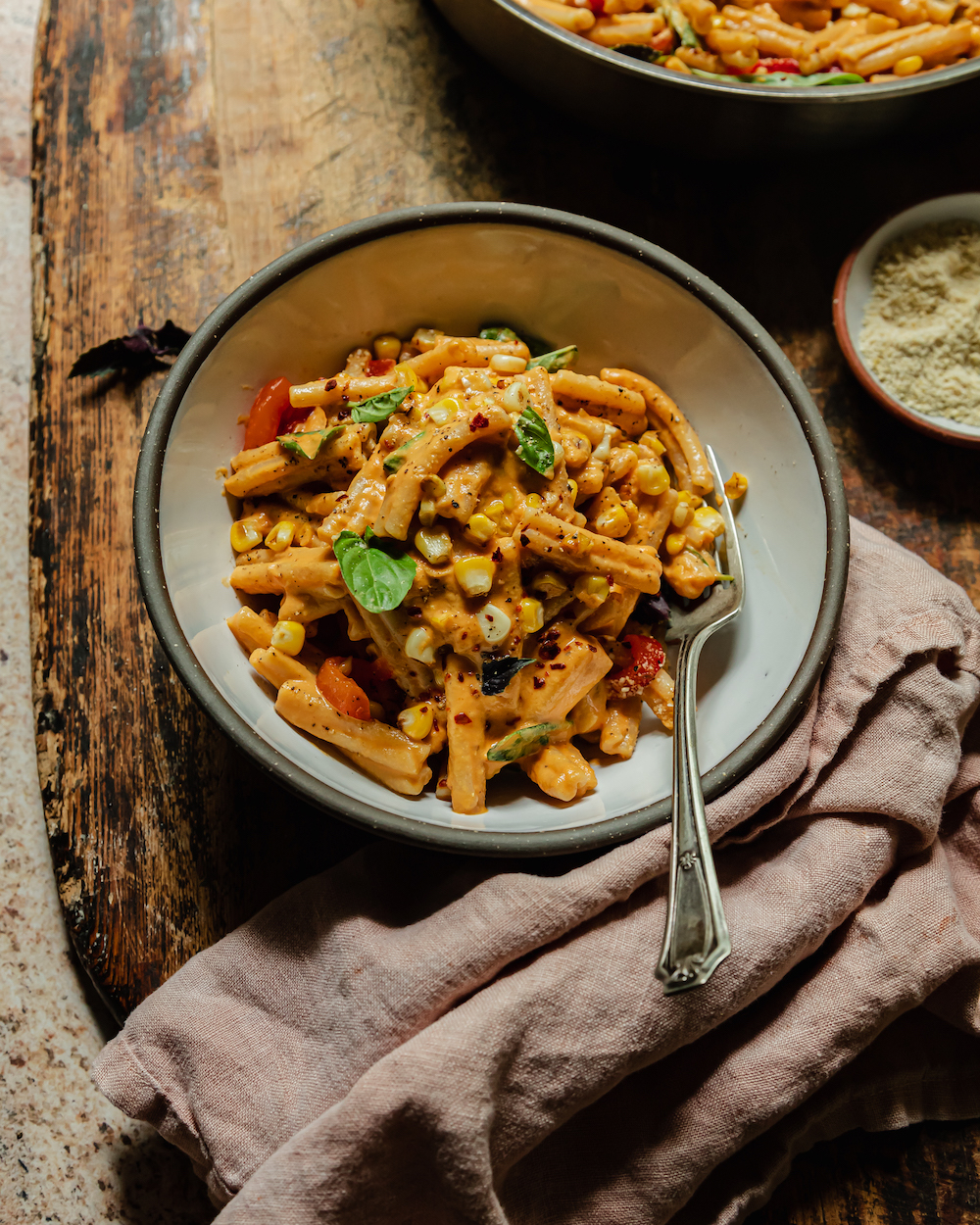 Red pepper pasta recipe.