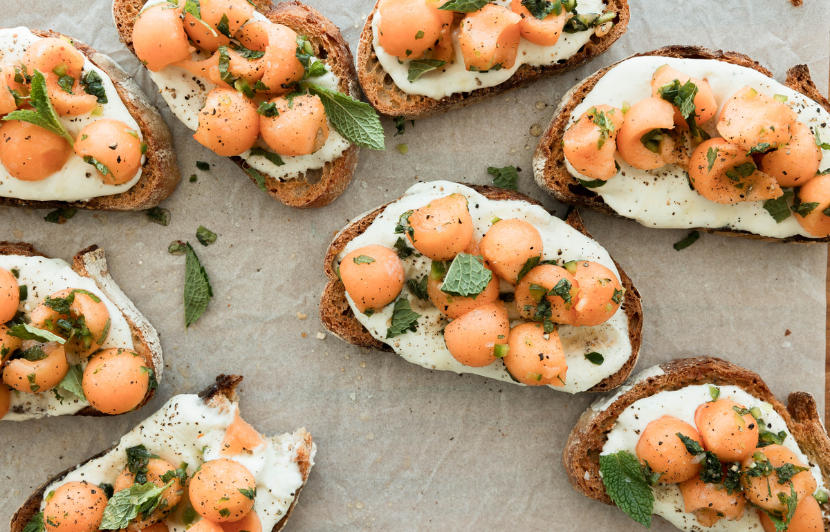 Spicy Melon Ricotta Toast Is the Ultimate No-Cook Meal