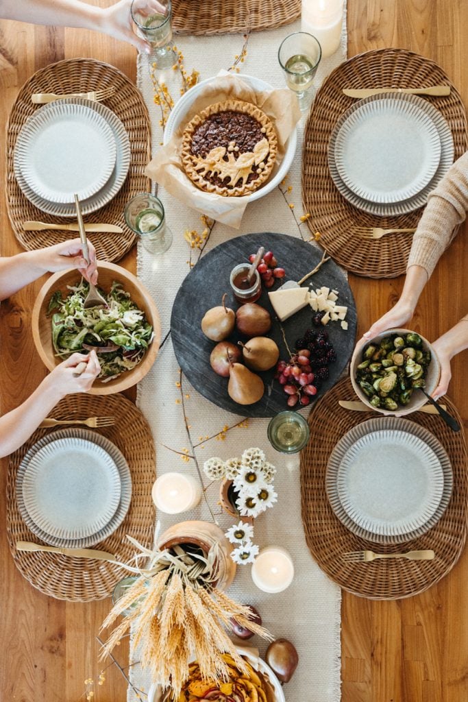 Thanksgiving table setting.