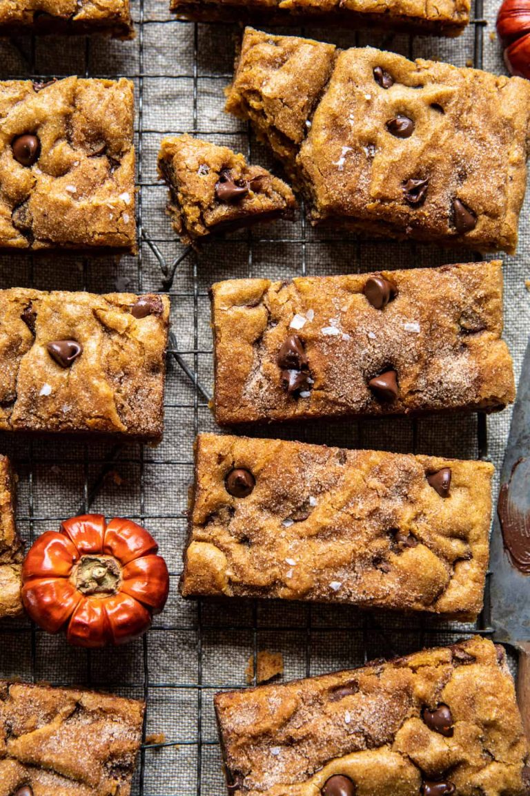 Pumpkin Butter Chocolate Chip Blondies