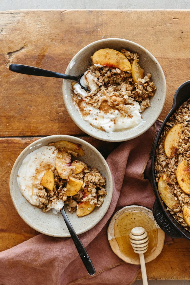 Peach baked oatmeal recipe.