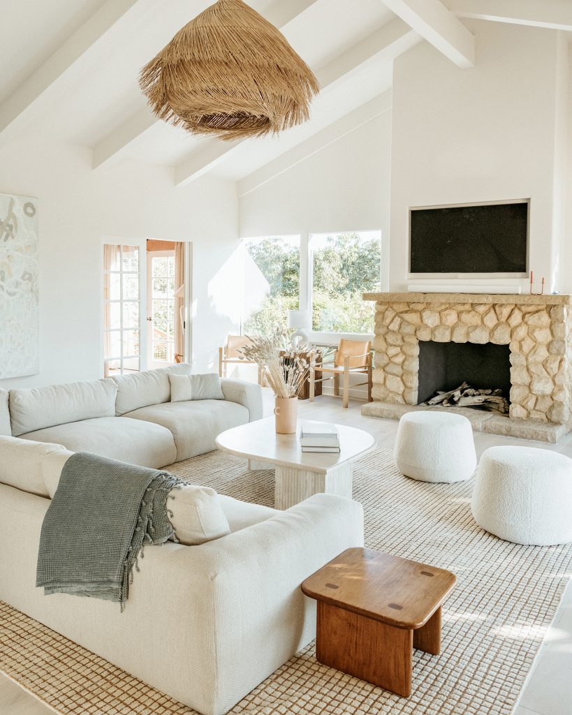 Modern, neutral living room.