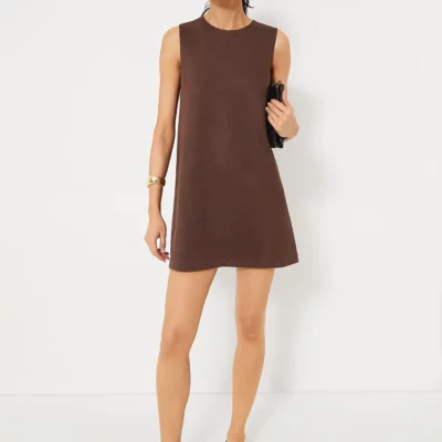 Chocolate Faux Suede Billie Mini Dress