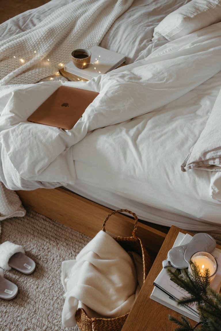 Cozy bedroom movie night ideas.
