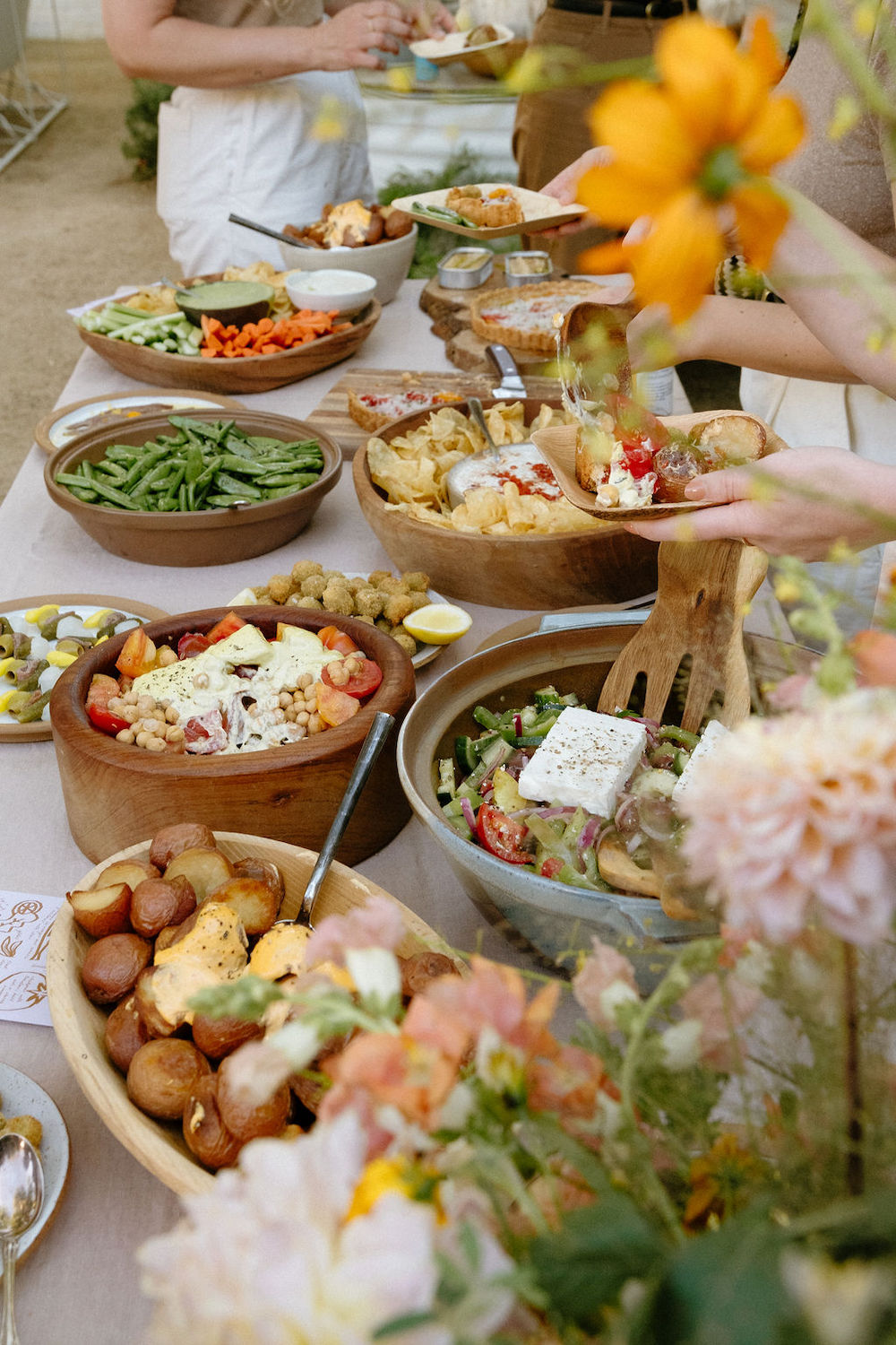 Food table Heidi Baker dinner party.