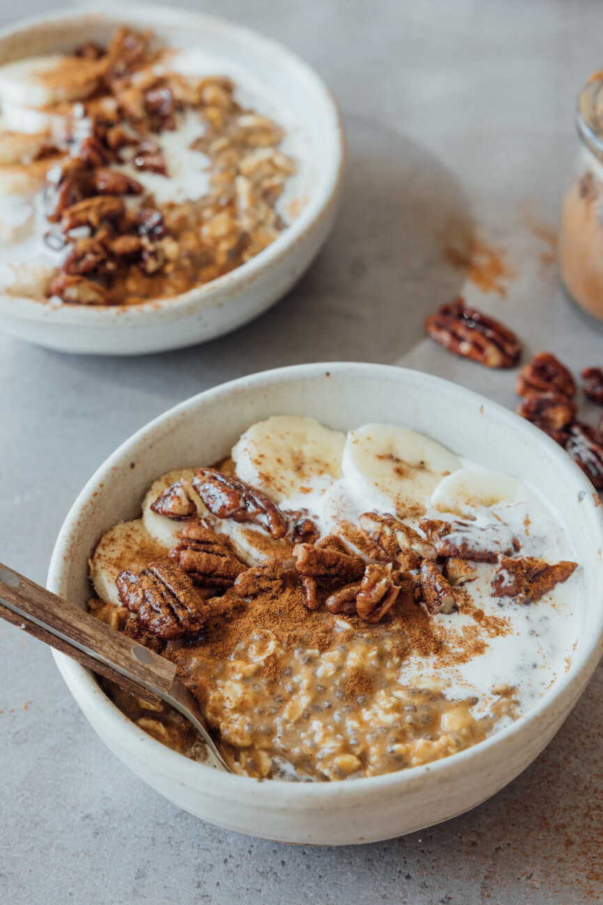 Pumpkin overnight oats - upper protein breakfast