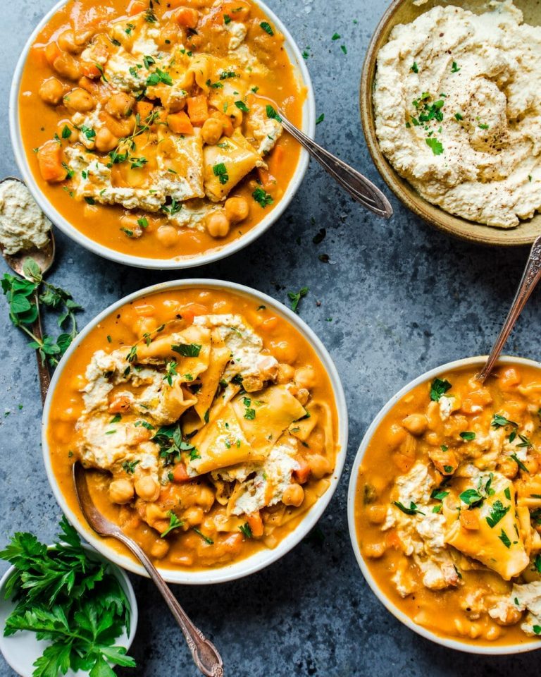 vegan instant pot pumpkin lasagna soup