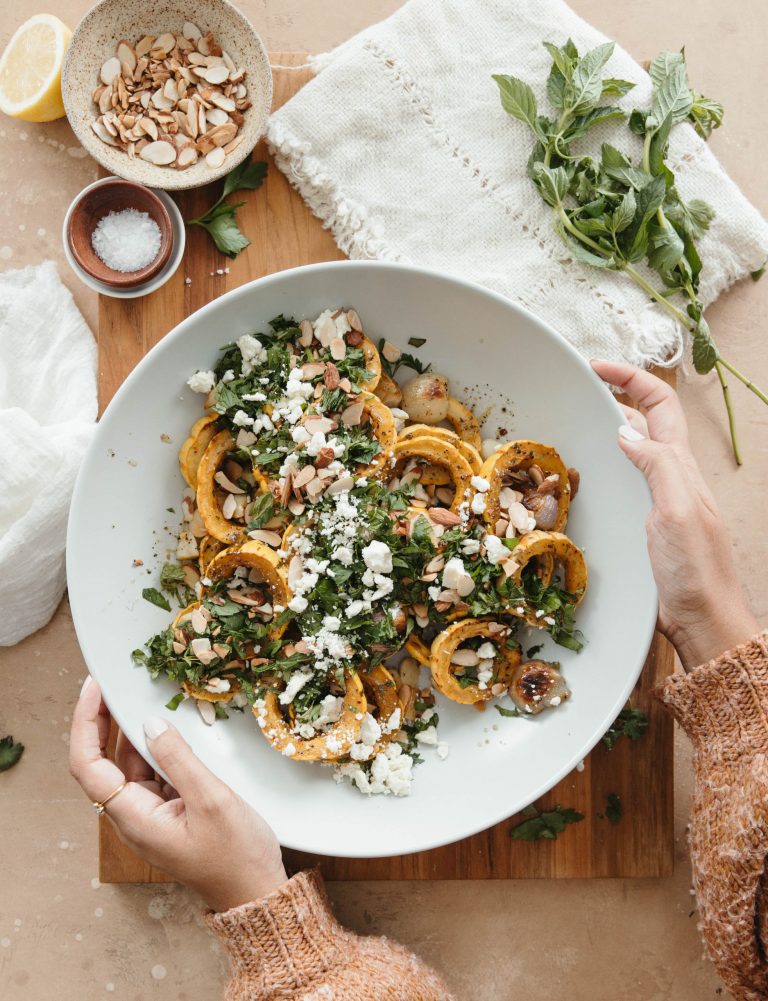 Roasted Delicata Squash foods for gut health.