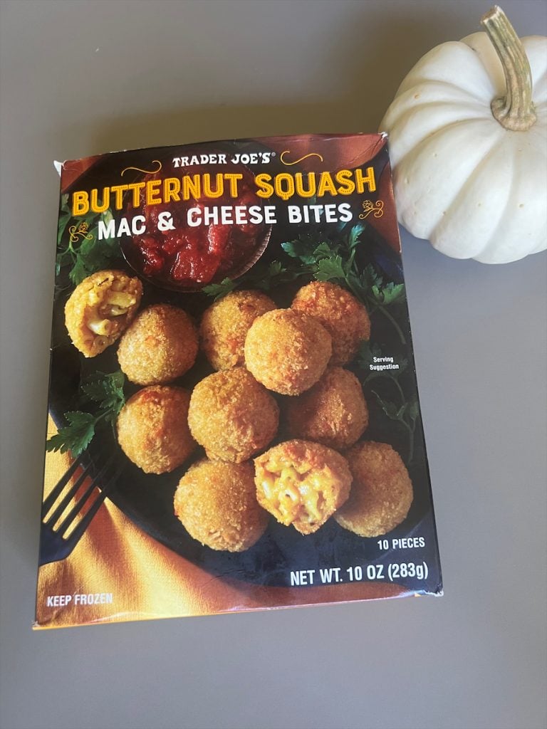 trader joe's fall 2023 Butternut Squash Mac & Cheese Bites