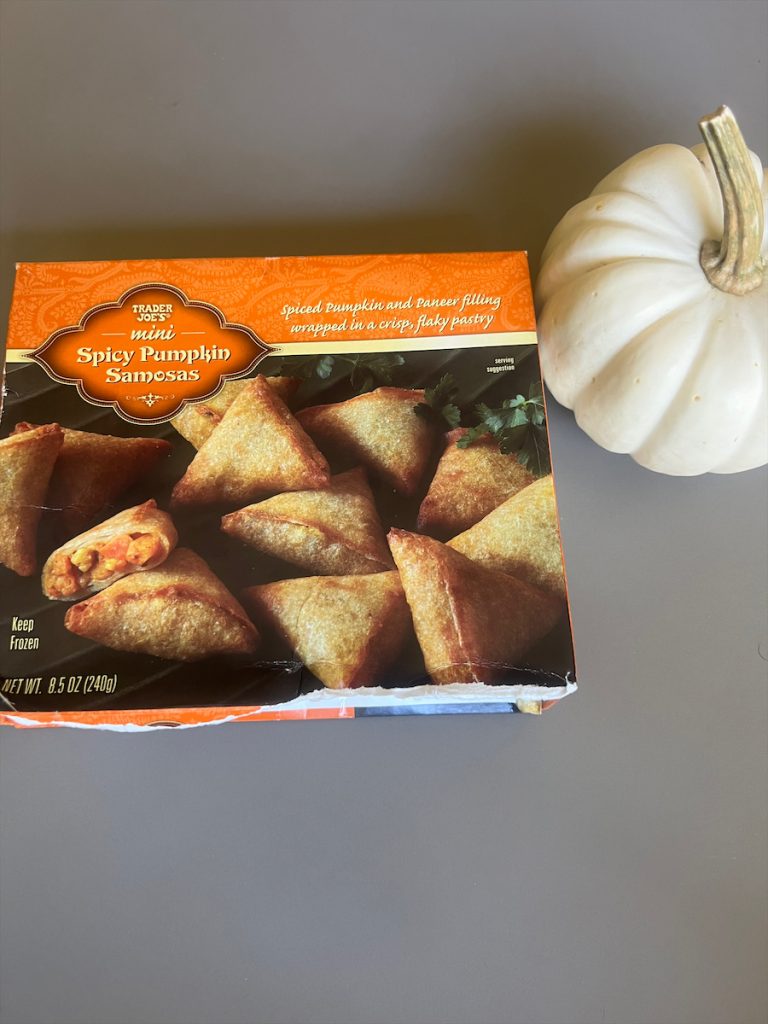 trader joe's fall 2023 Mini Spicy Pumpkin Samosas