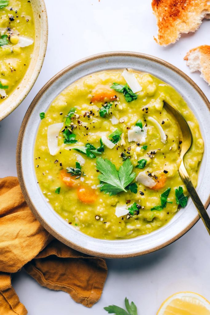 Creamy Split Pea Soup (Instant Pot Friendly!) - Minimalist Baker