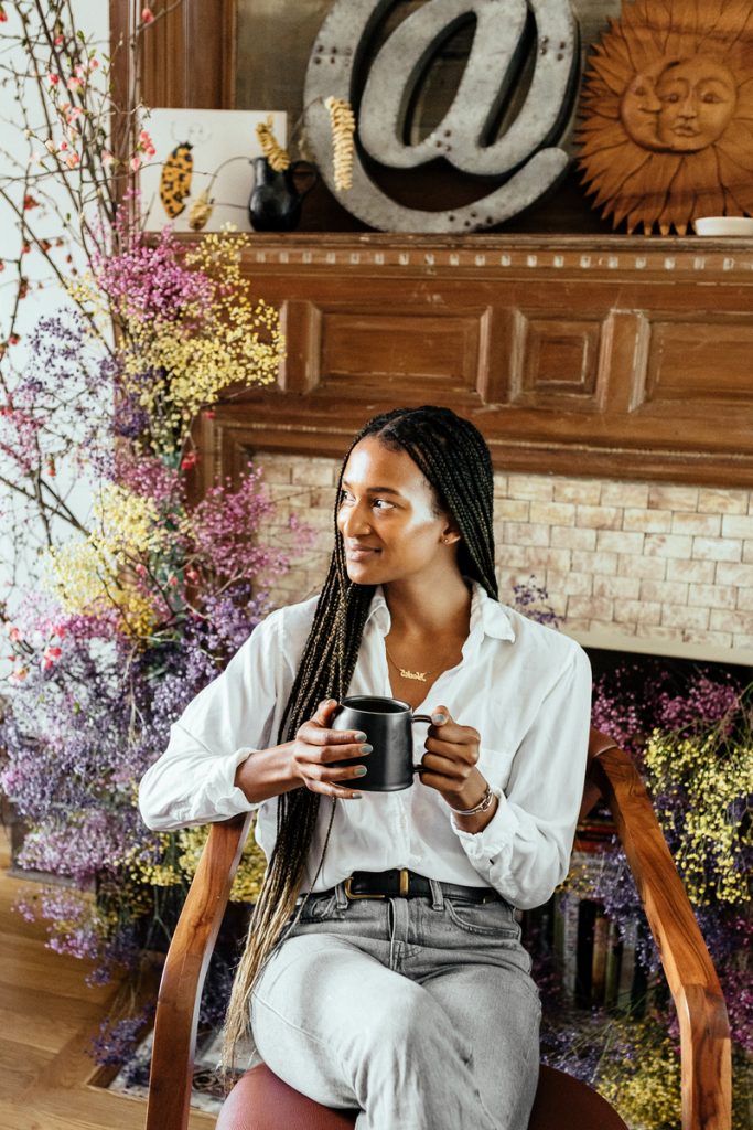 woman drinking tea easy to digest foods