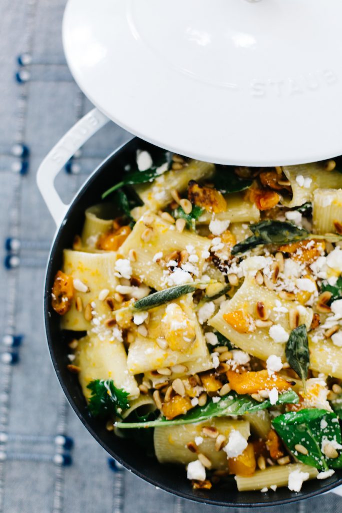 Butternut Squash, Spinach, & Goat Cheese Pasta