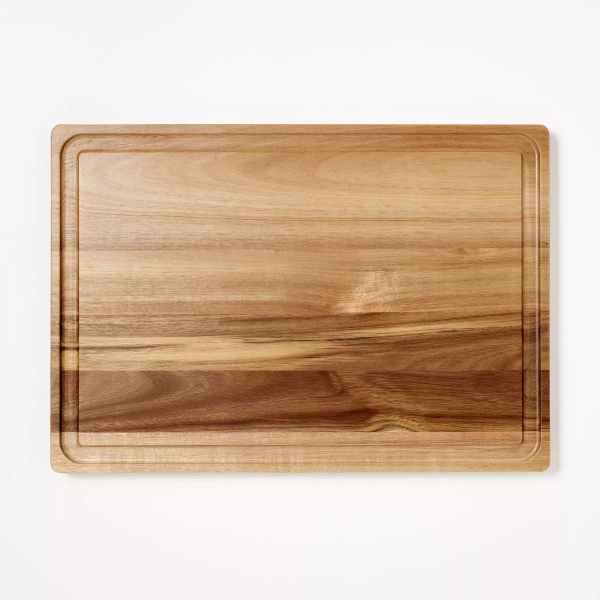 Acacia Wood Carving Board with Juice Groove Natural - Figmint™