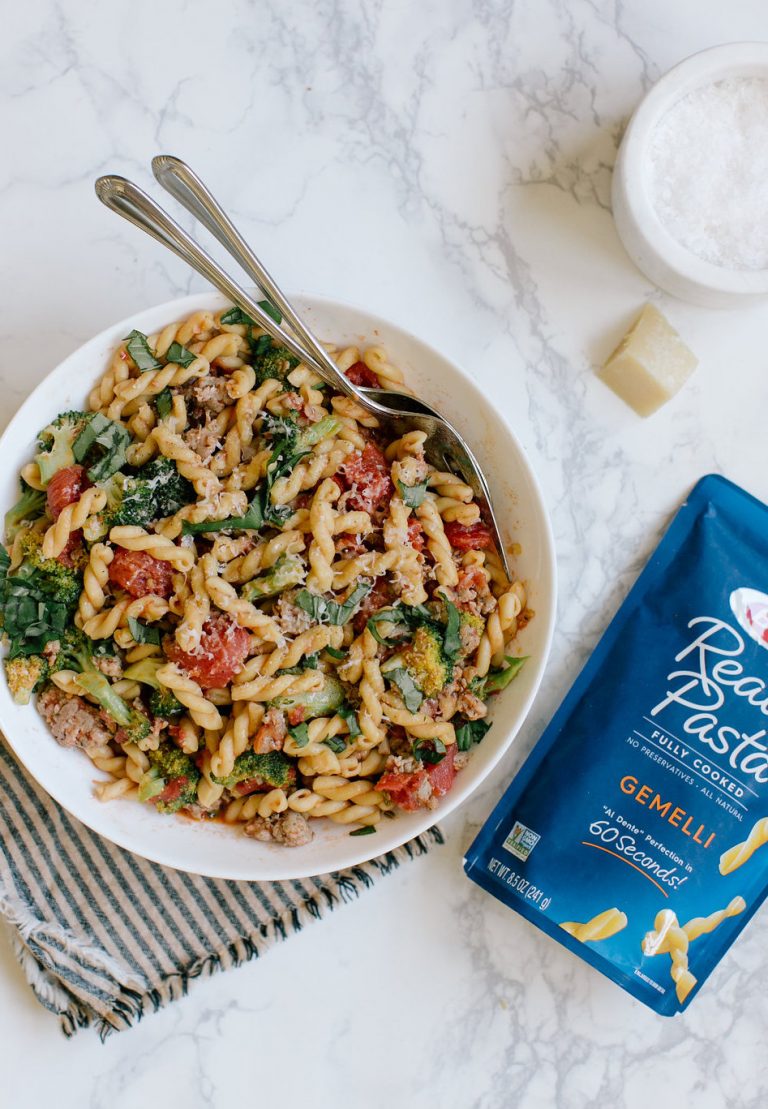 Gemelli with Turkey Sausage and Broccoli