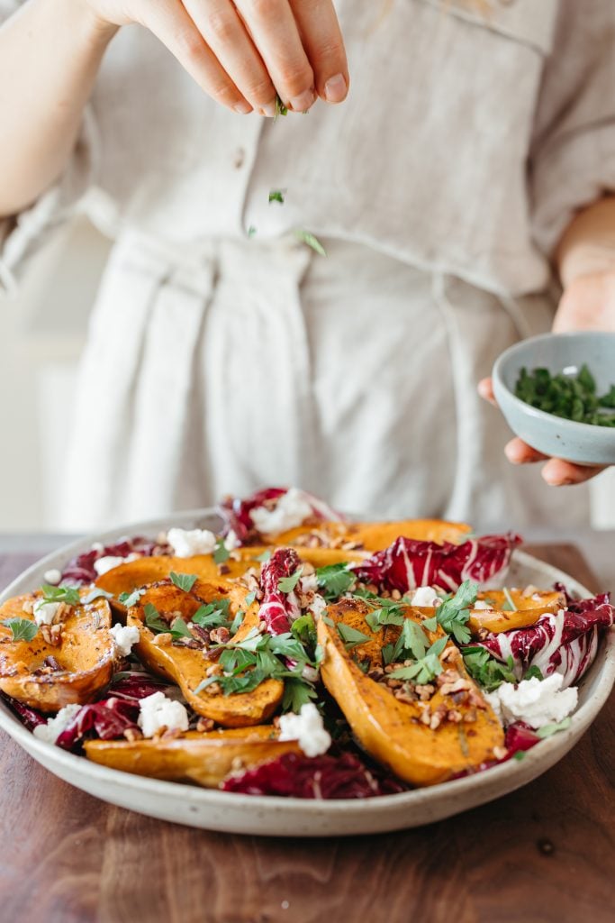 Roasted Honeynut Squash Recipe with Hot Honey and Pecans