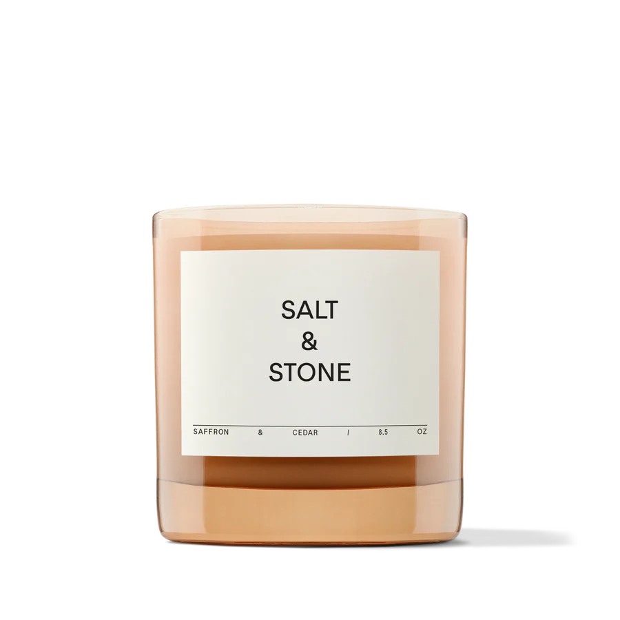 salt and stone candle