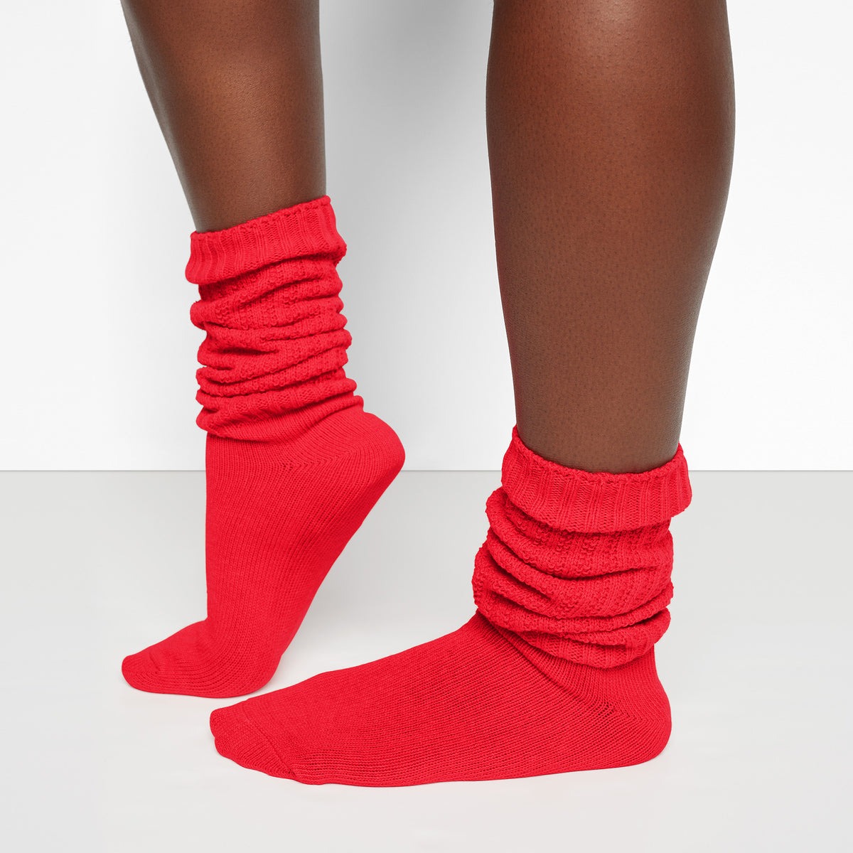 skims red slouch socks
