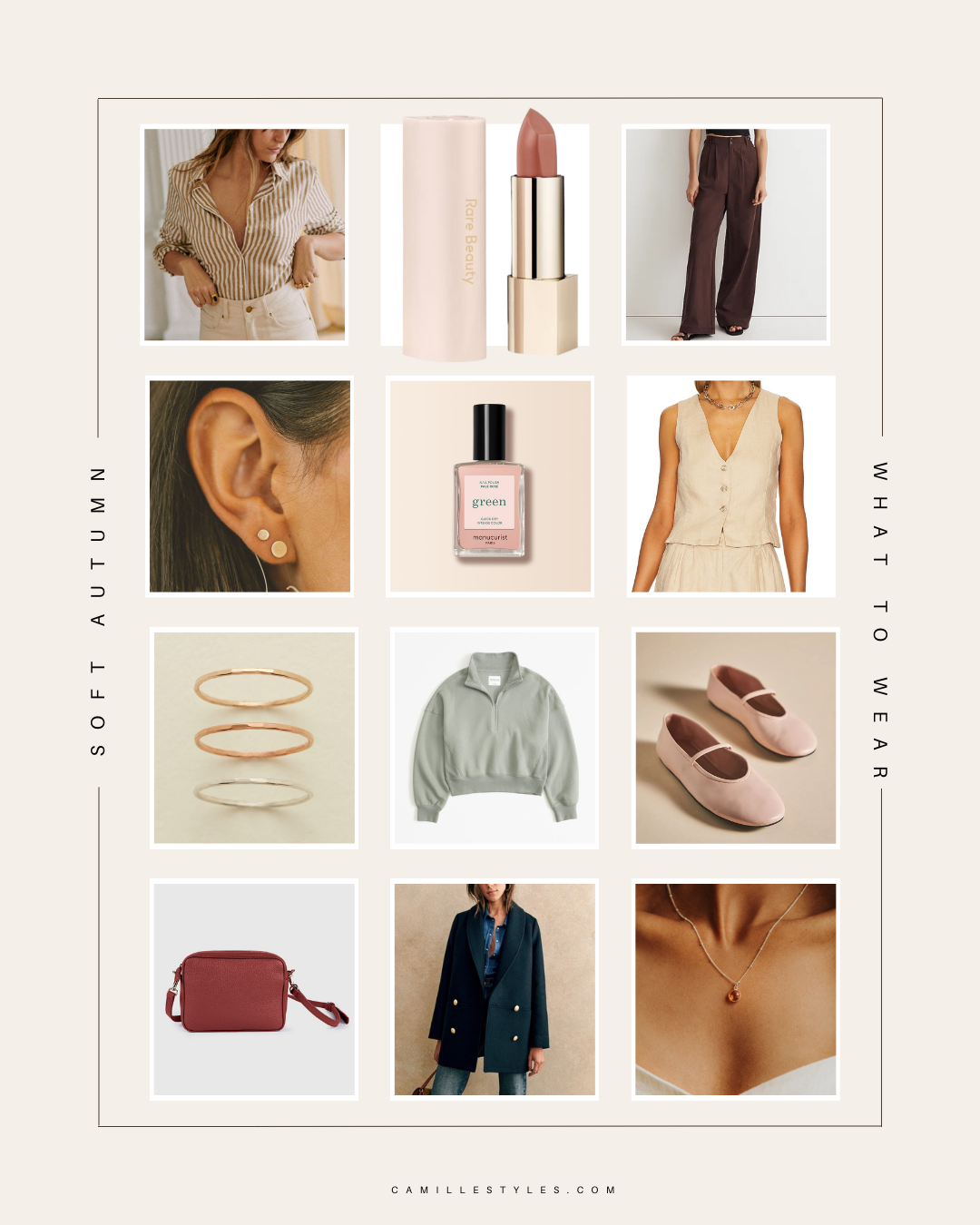 soft autumn color palette wardrobe