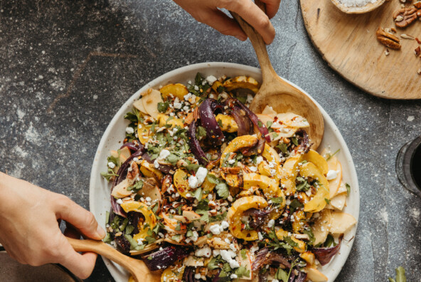 Squash farro salad