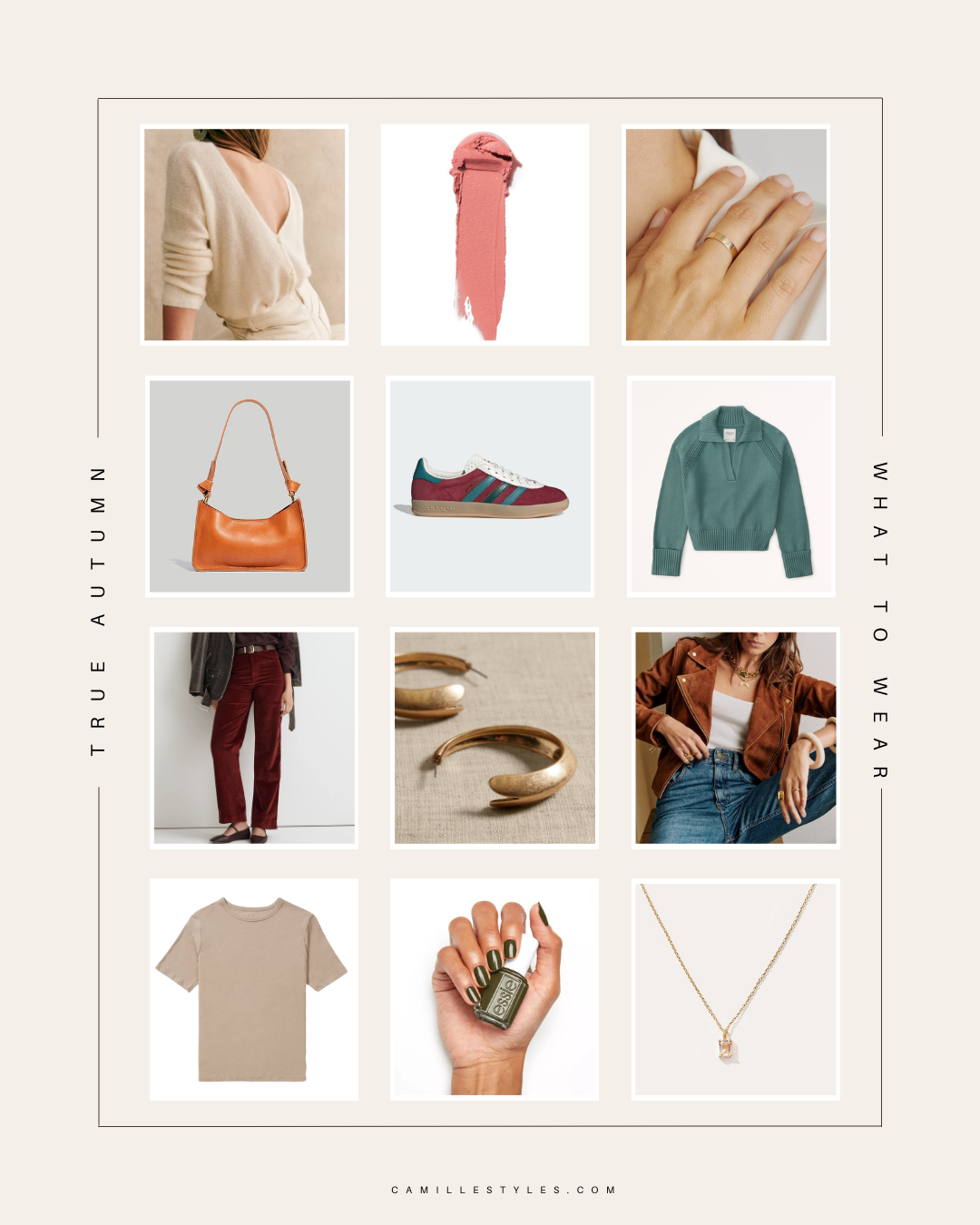 true autumn color palette wardrobe