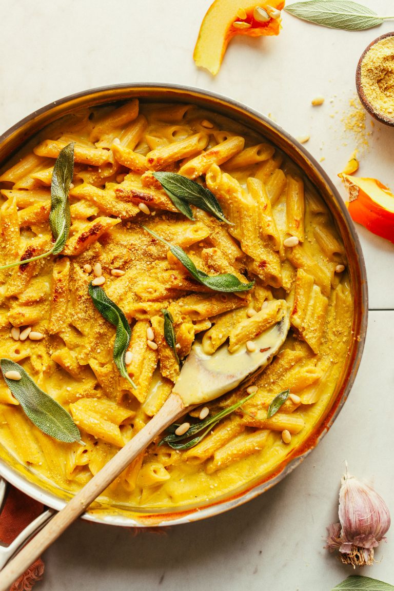 Vegan Pumpkin Mac ‘n’ Cheese from Minimalist Baker