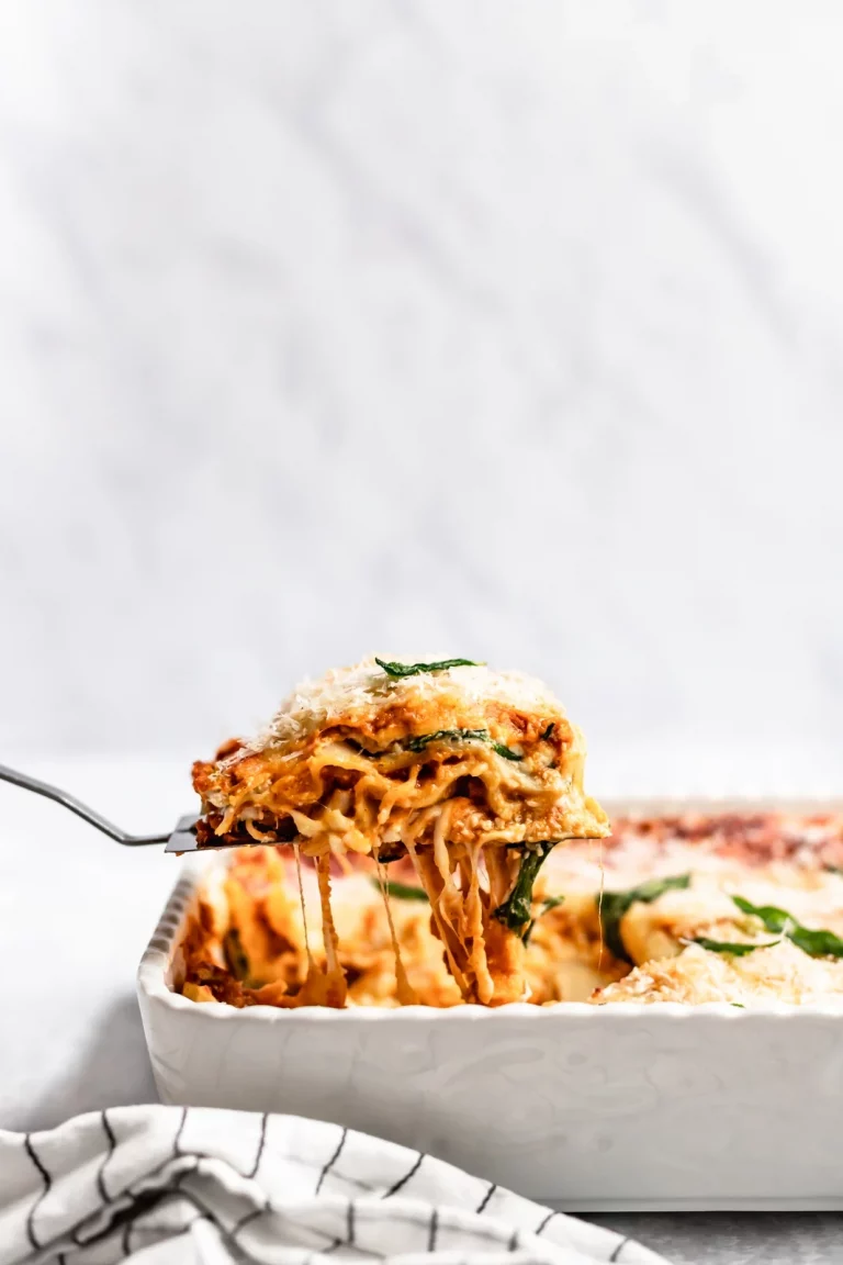 Vegetarian Spinach Pumpkin Lasagna from Ambitious Kitchen