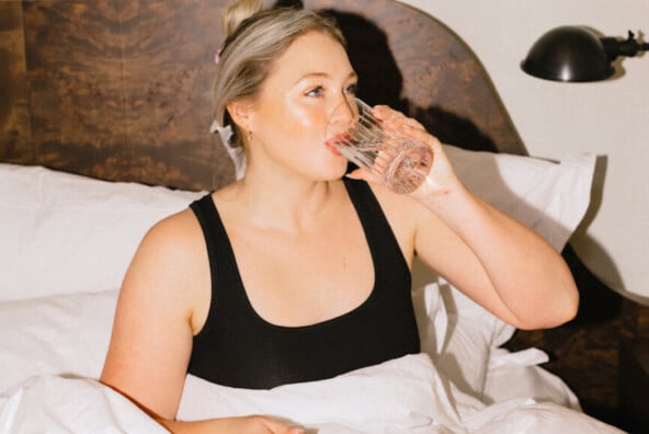 Woman drinking water